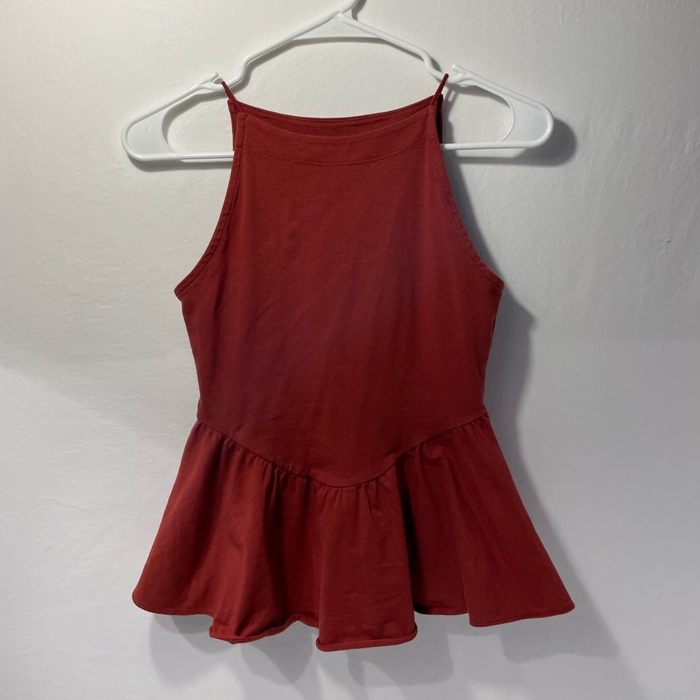 Urban Outfitters red sleeveless top.